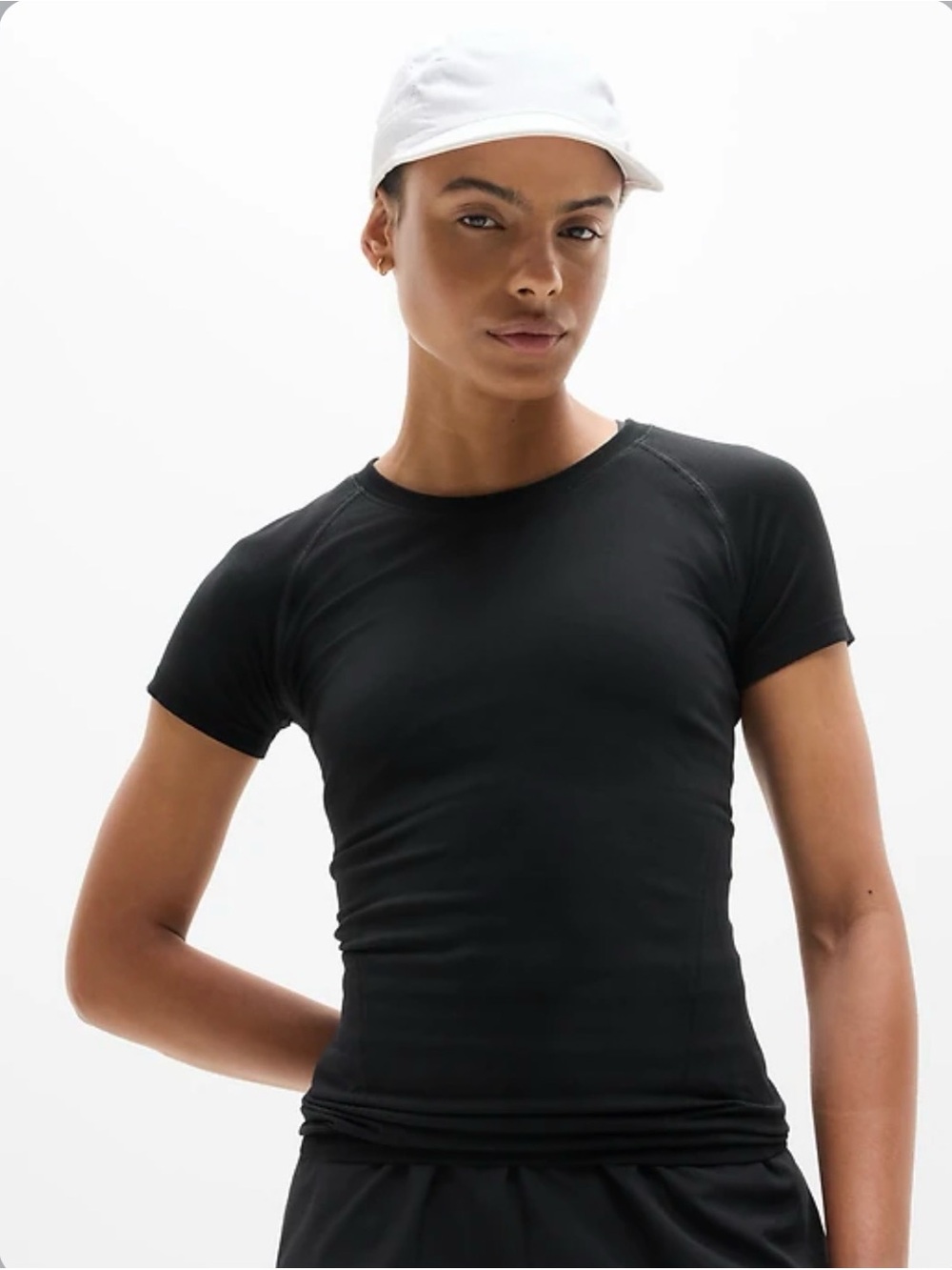 Athleta Momentum Seamless Tee in Black Size XS (would fit S)